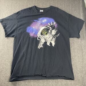 Zombie VS Human Astronaut Graphic T Shirt Vintage 100% Cotton Y2K 90s XL(Fits L)